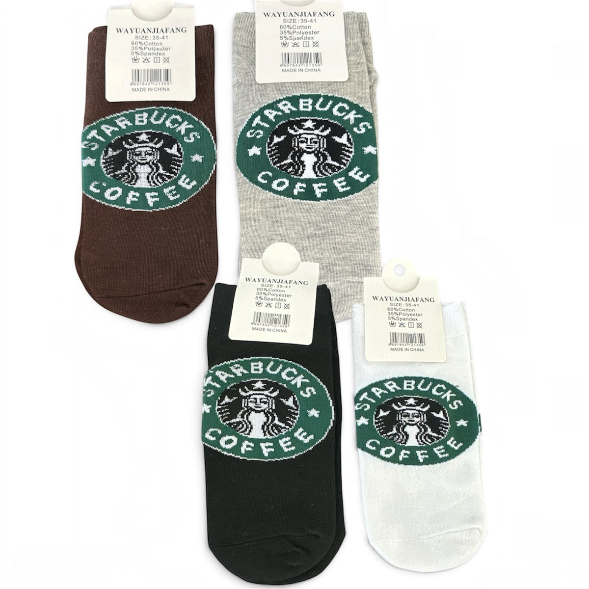 12PCS PACK STARBIES COFFEE ANKLE SOCKS S20