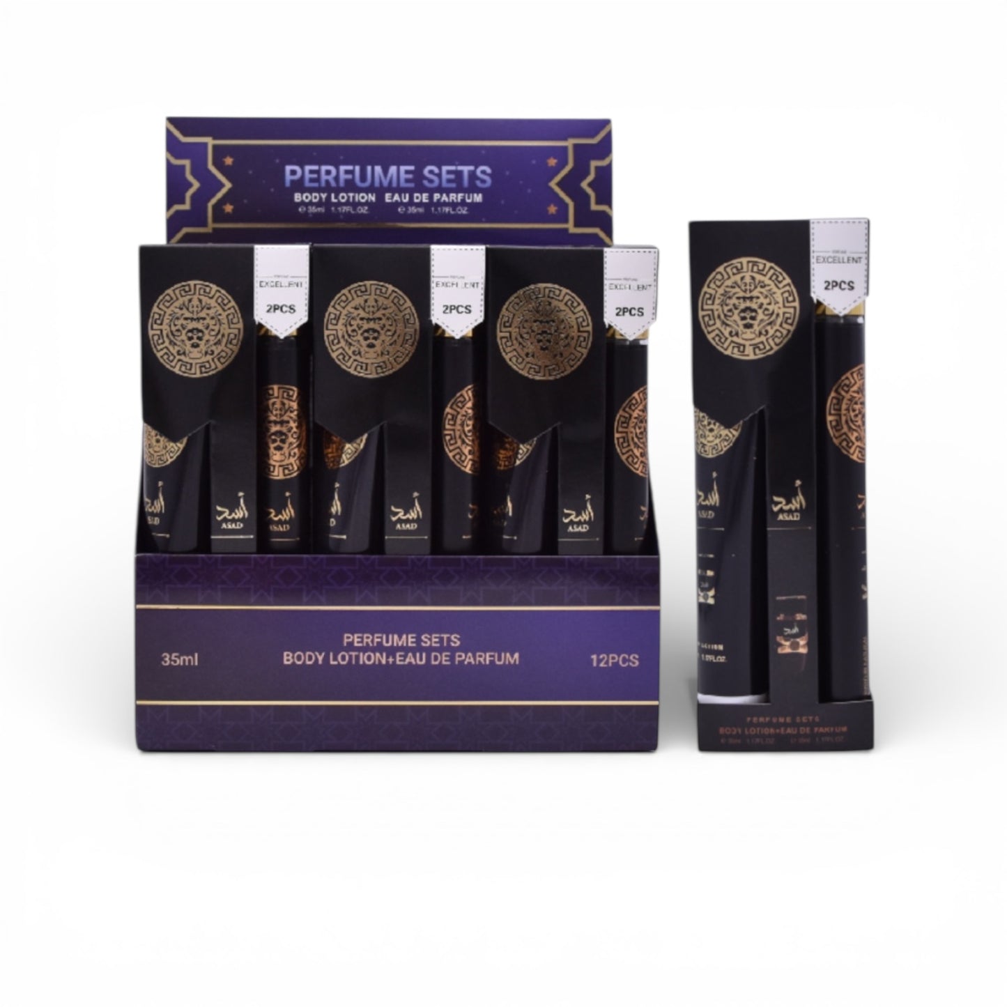 12PCS DISPLAY DARK PERFUME & BODY LOTION SET T35-2