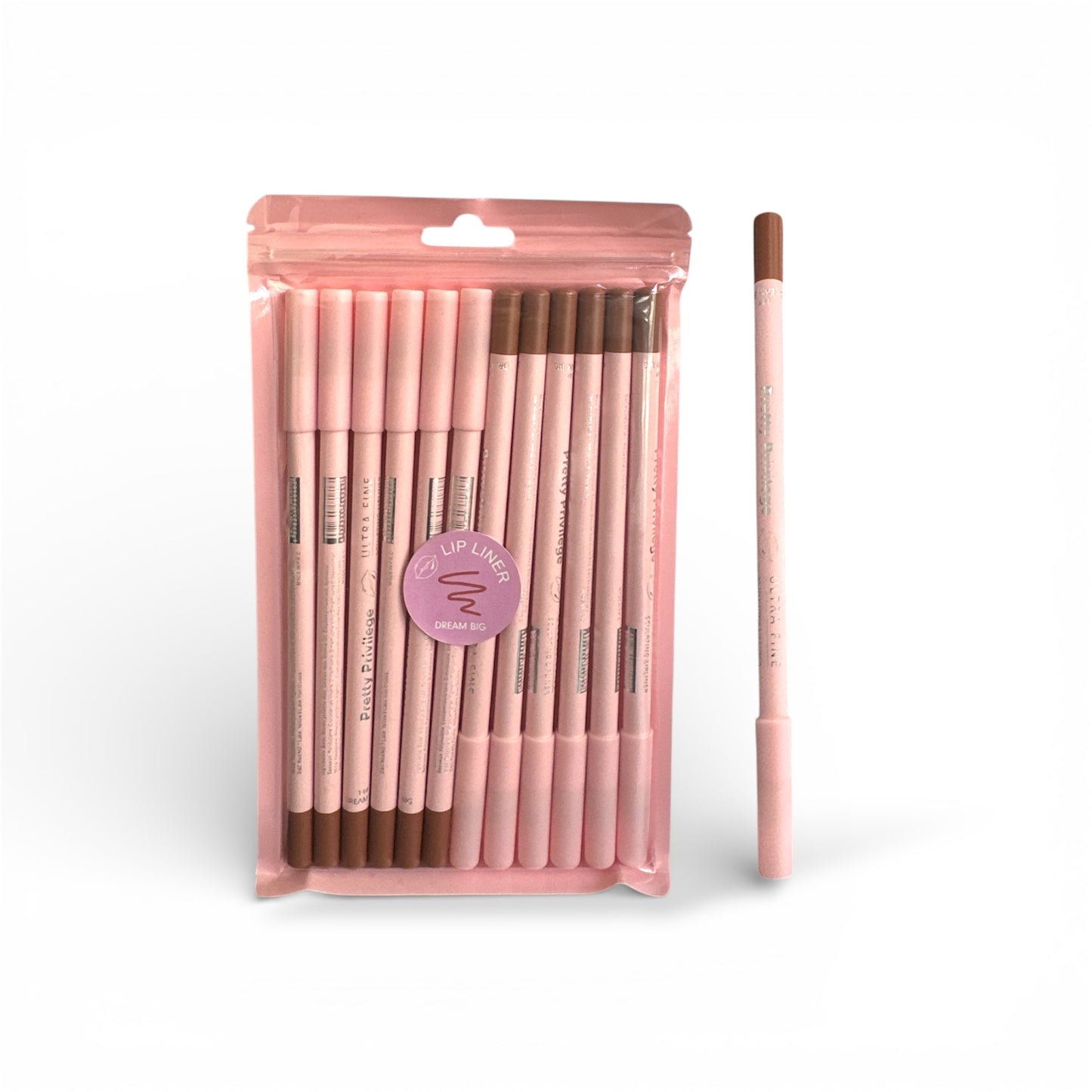 12PCS PACK PRETTY PRIVILEGE LIP LINER #14 DREAM BIG