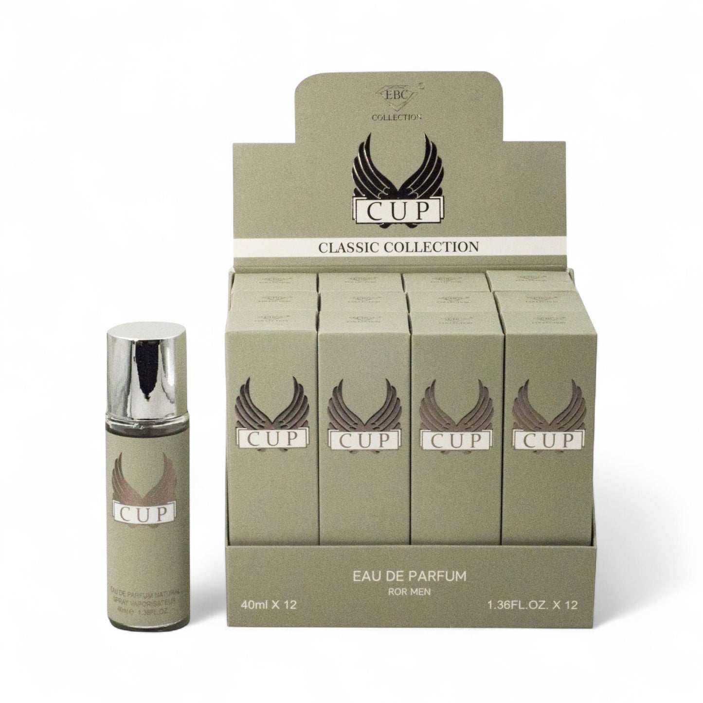 12PCS DISPLAY CUP CLASSIC COLLECTION PERFUME FOR MEN 1.36FL.OZ 2095-HD