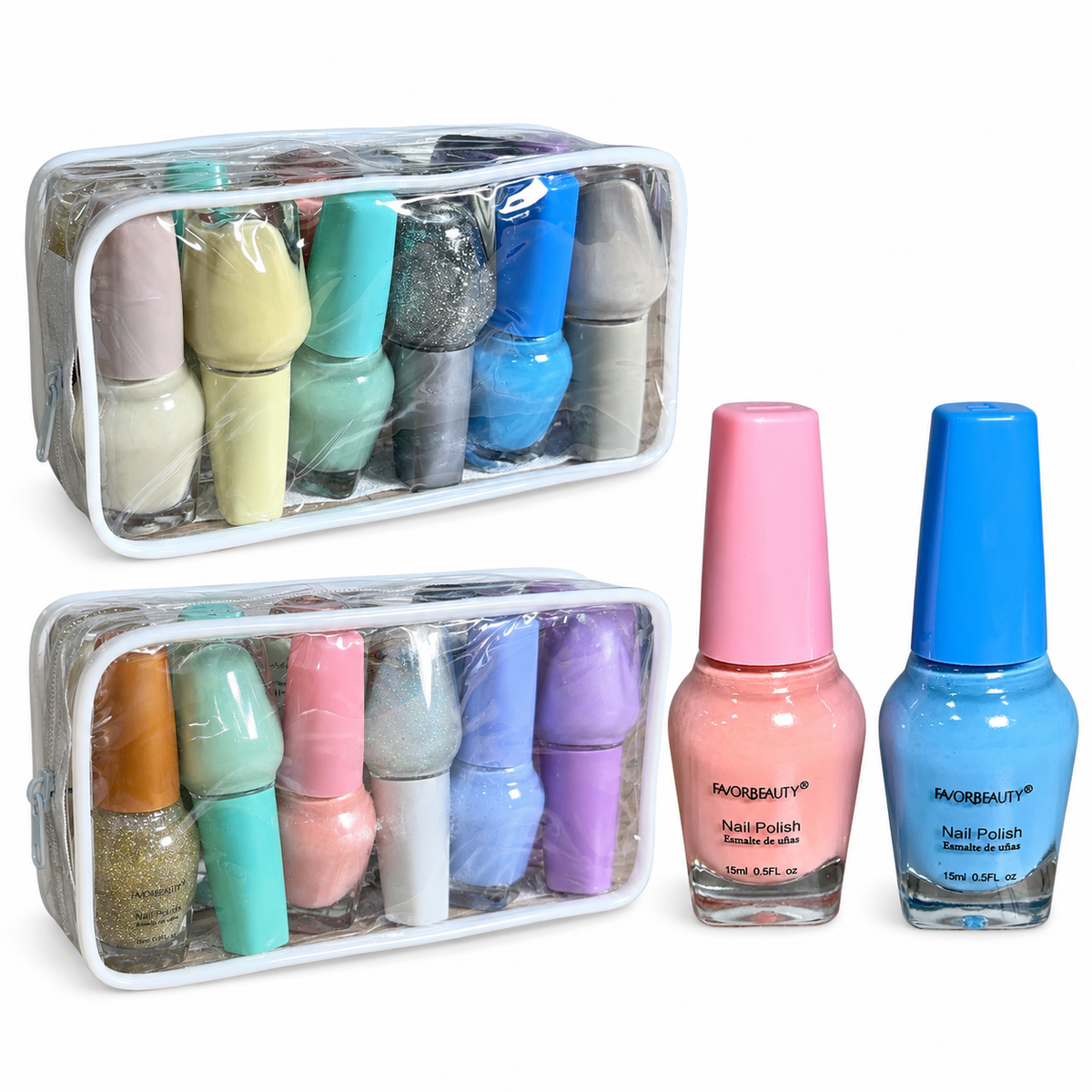 Set de 12 esmaltes de uñas FavorBeauty