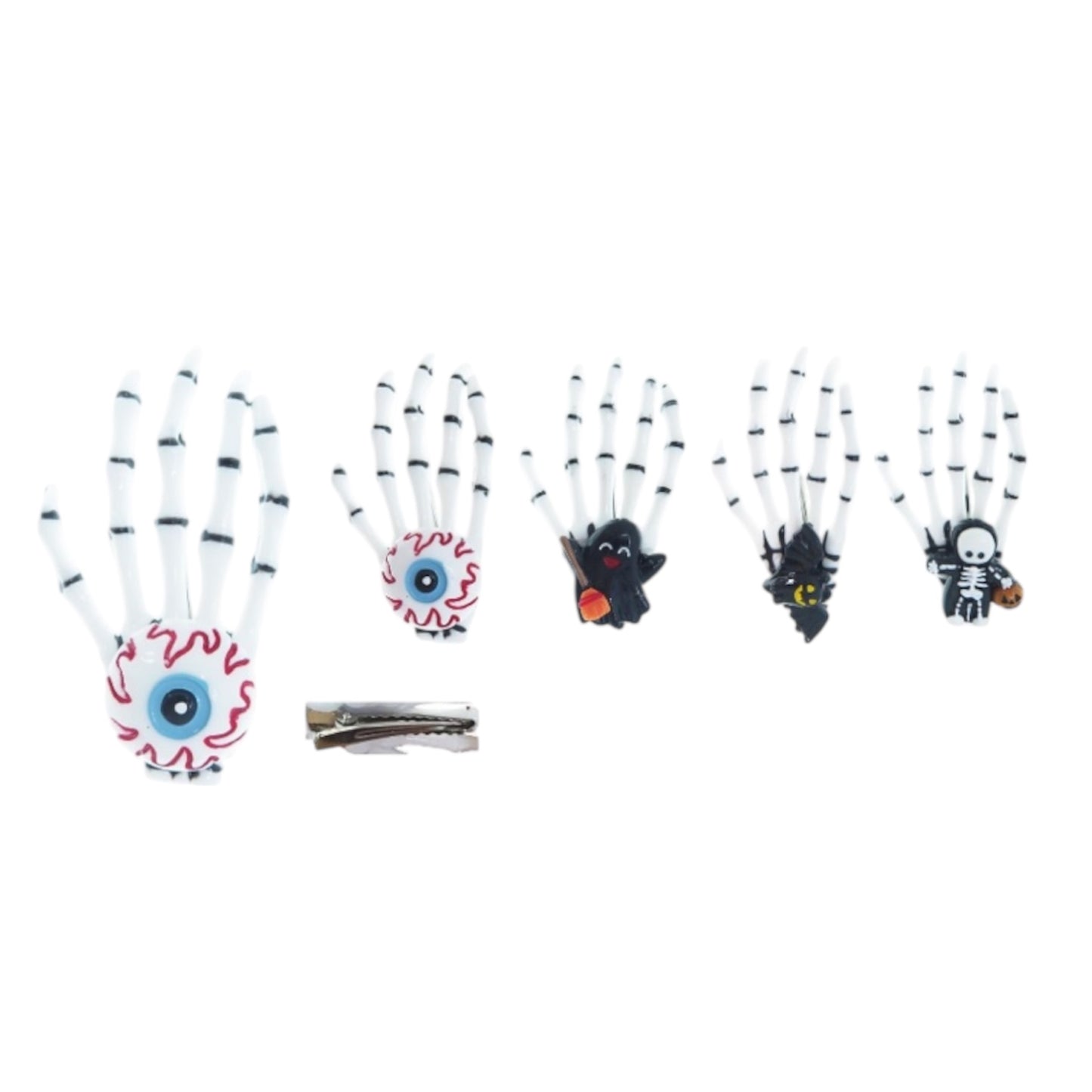 12PCS PACK HALLOWEEN HAND HAIR CLIPS H2391