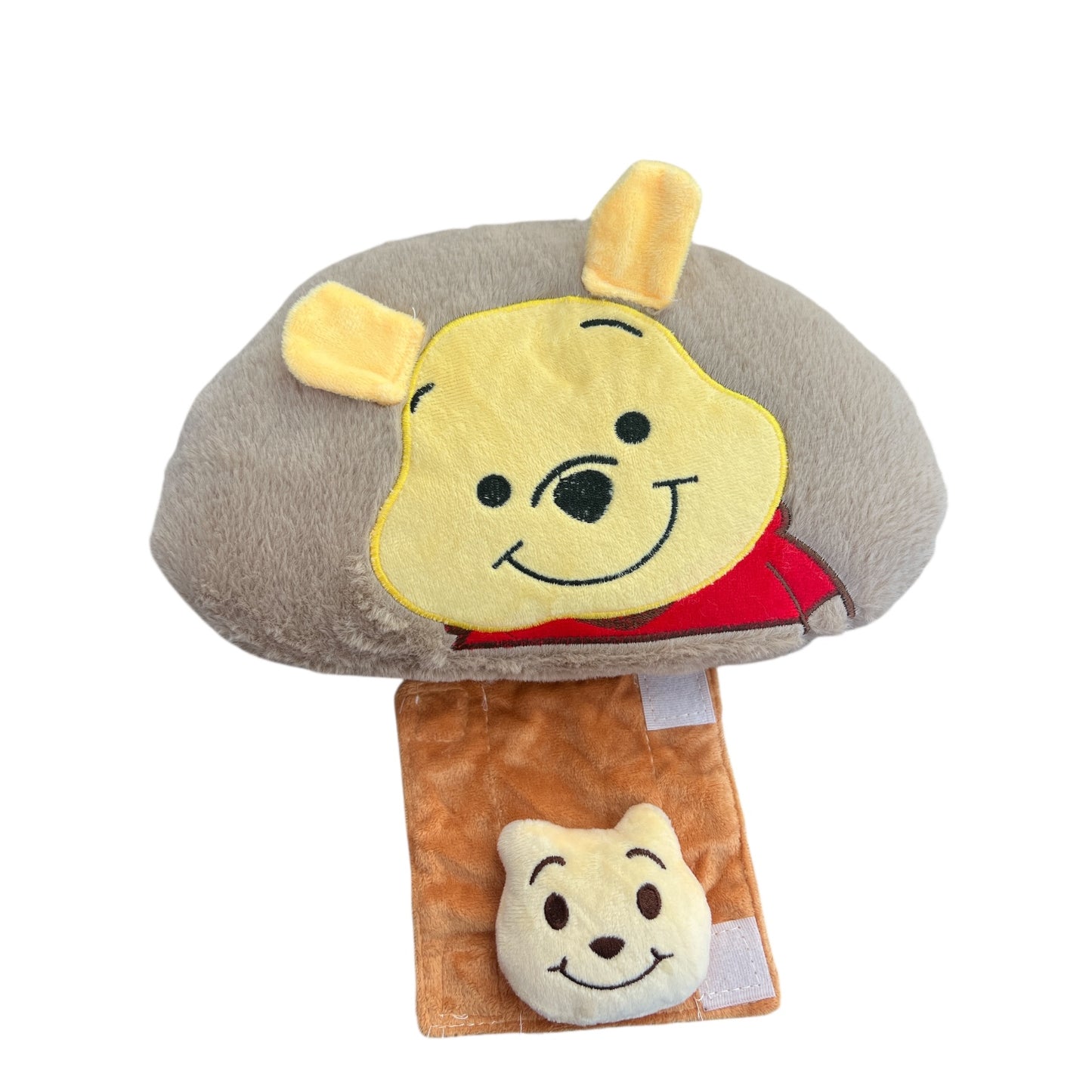 2SETS OF 2PCS YELLOW BEAR CAR HEADREST PILLOW + SEATBELT PLUSH SET