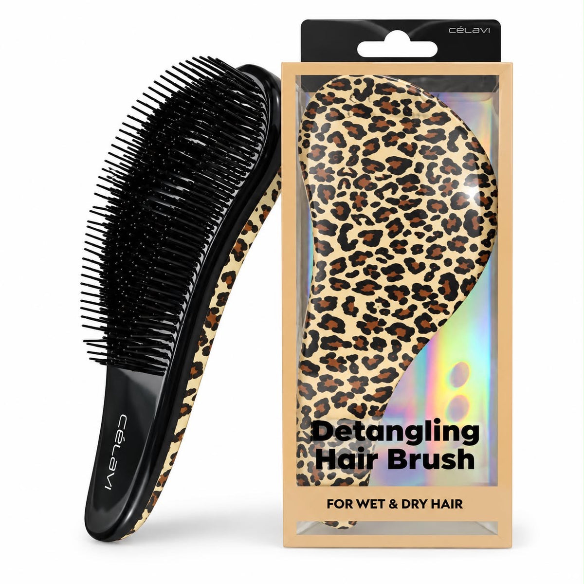 Celavi Cheetah Detangling Hair Brush