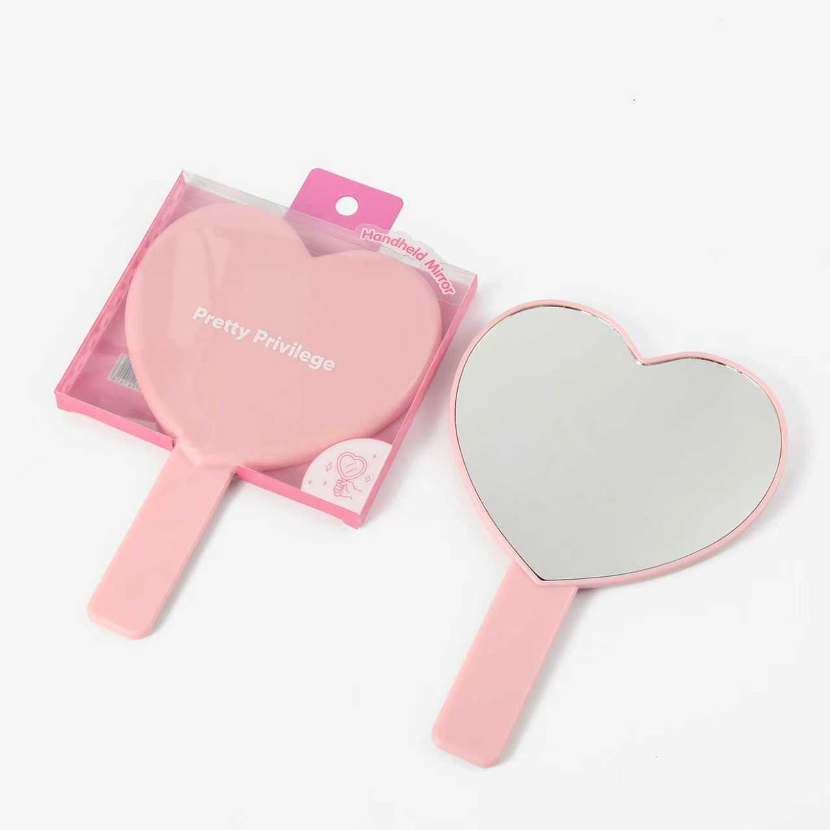 Pretty Privilege Hand Held Heart Mirror