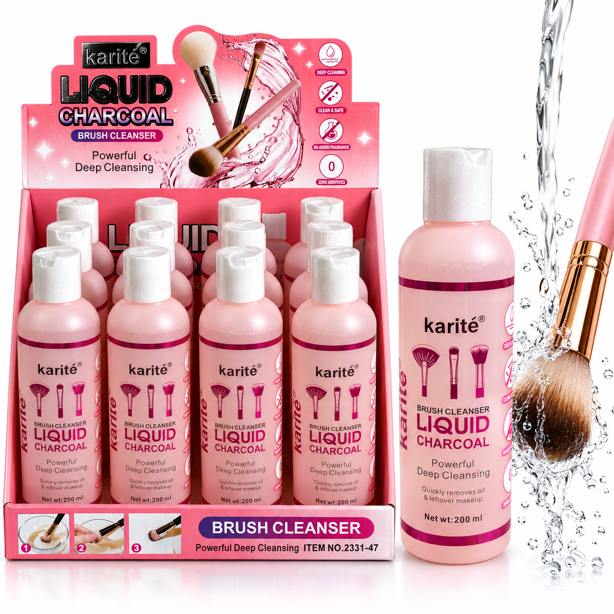 Karite Charcoal Liquid Brush Cleanser