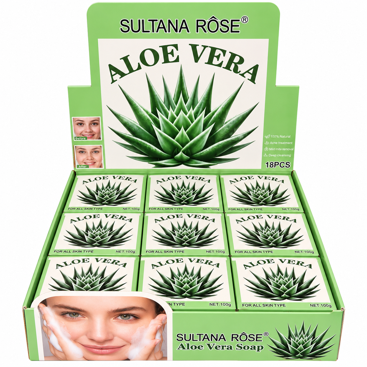 Sultana Rose Aloe Vera Soap