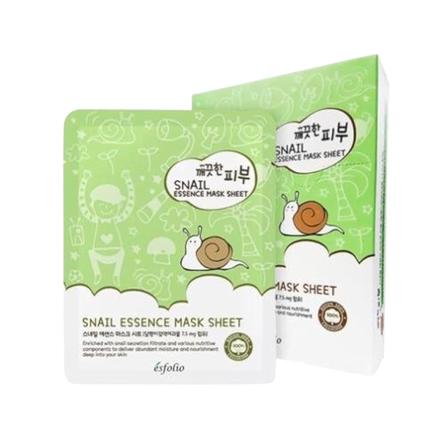 10PCS BOX ESFOLIO SNAIL ESSENCE MASK SHEET 3274
