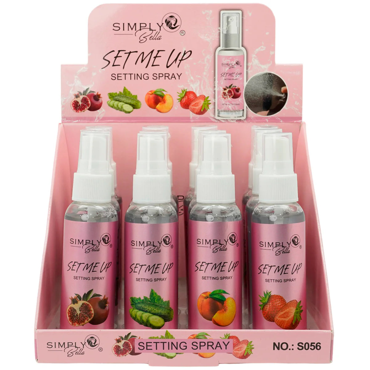 SIMPLY BELLA SET ME UP SETTING SPRAY 12 PCS DISPLAY