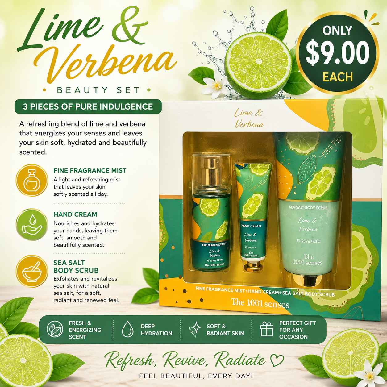 1PCS LIME & VERBENA DUO SET G3-010