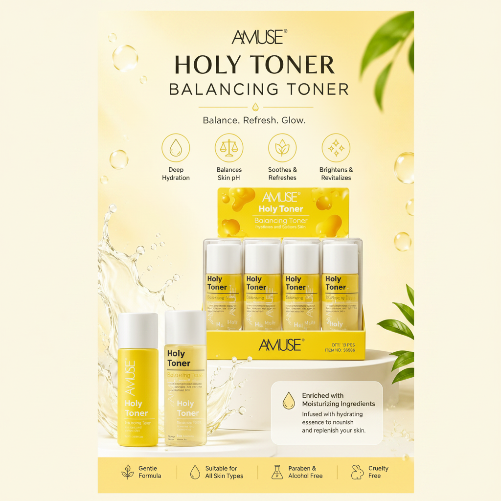 12PCS DISPLAY AMUSE HOLY TONER BALANCE TONER SK006