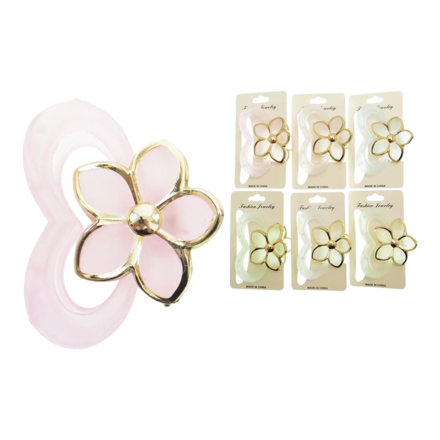 12PCS PACK HAIR CLIPS HEART AND FLOWER H2361