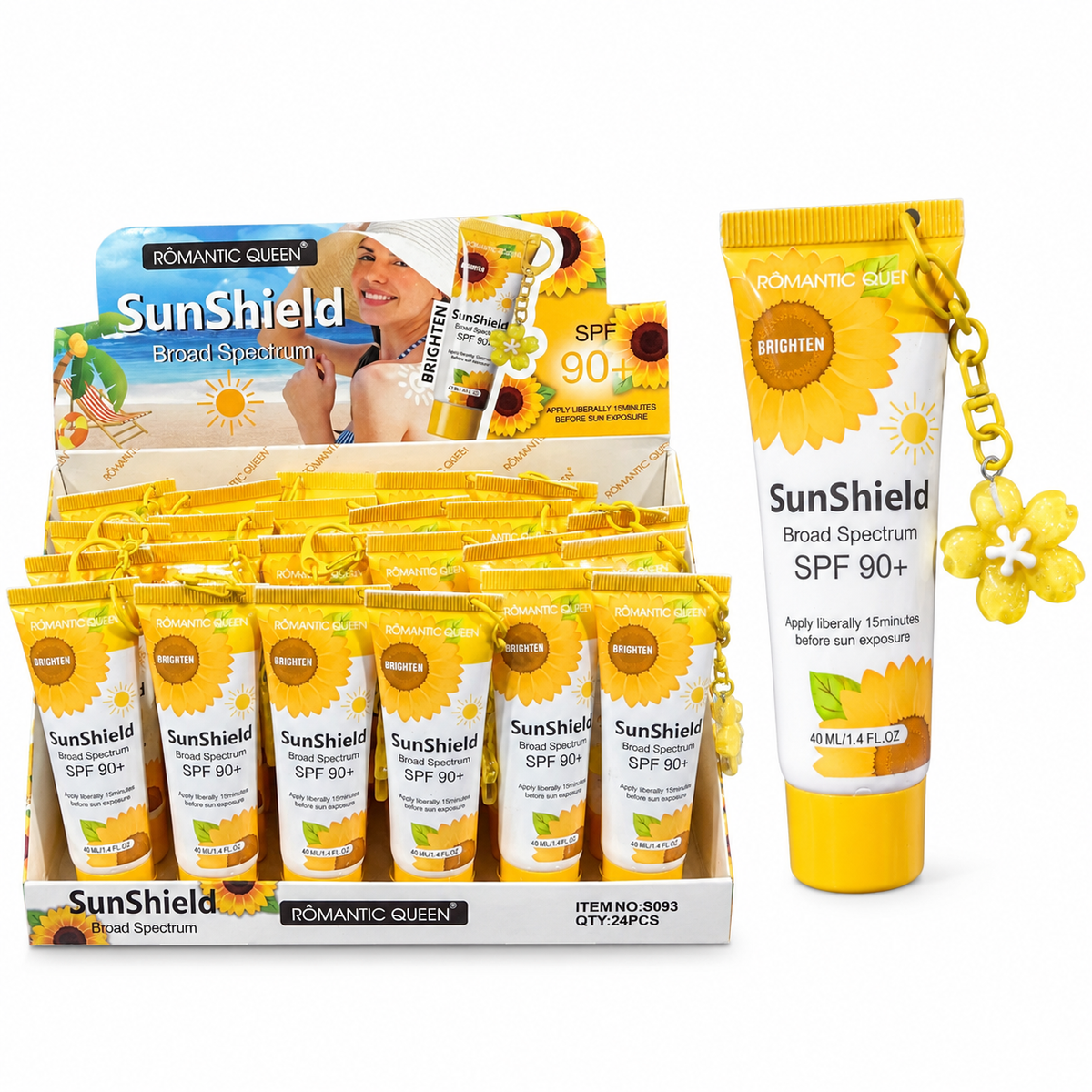 Protector solar Romantic Queen SunShield con extracto de girasol FPS 90+