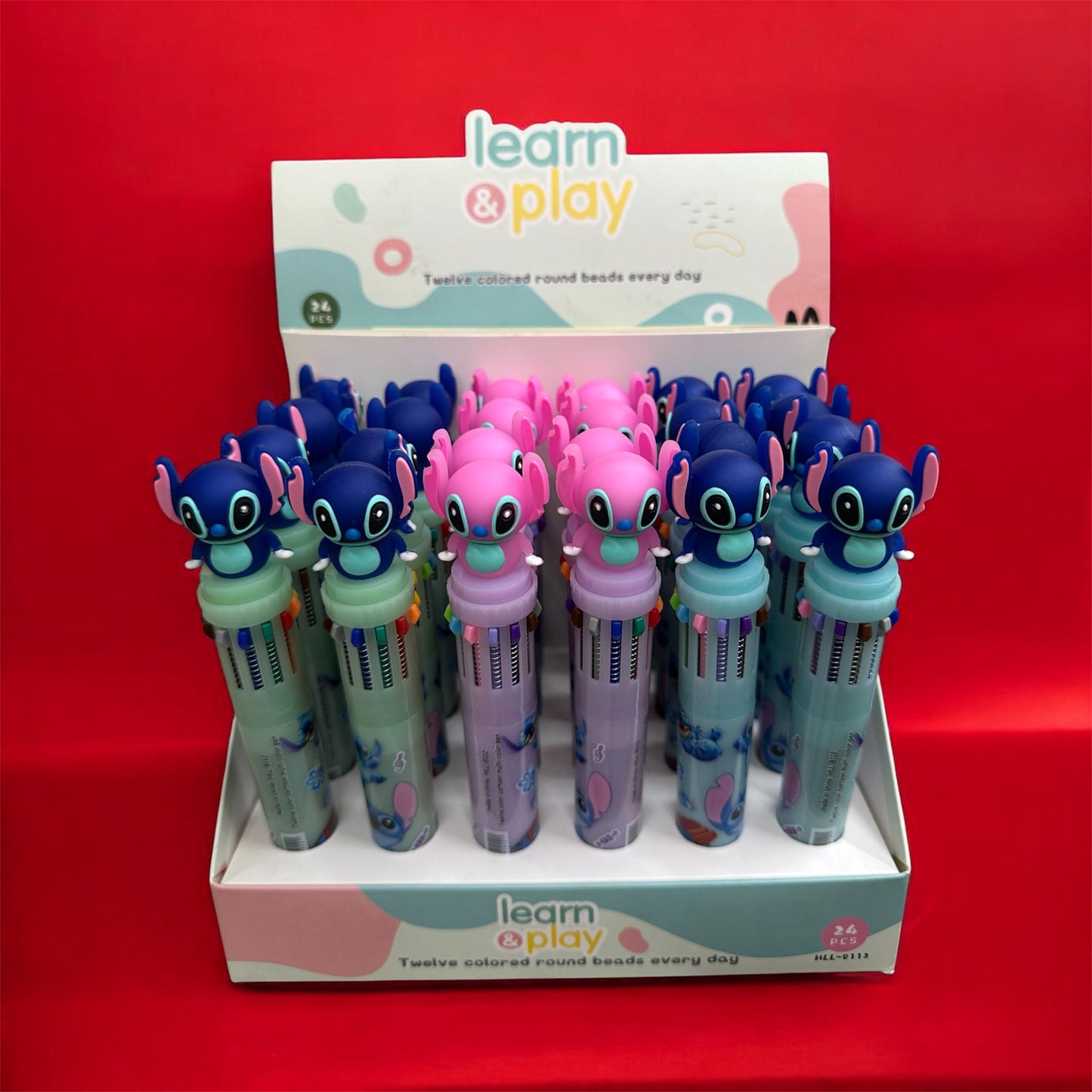 24PCS DISPLAY BLUE GUY AND PINK GIRL MULTI PENS
