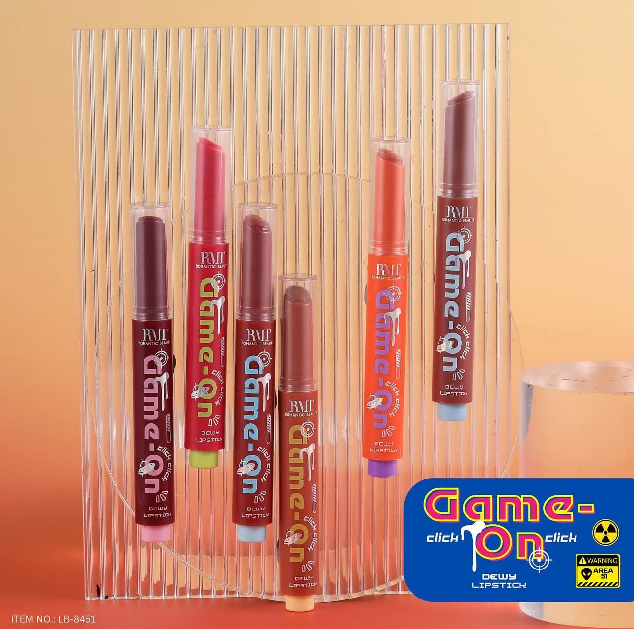 36PCS DISPLAY GAME ON DEWY LIPSTICK ROMANTIC BEAUTY