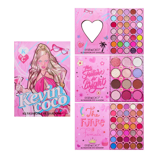 KEVIN&COCO HEART GLASSES 82 COLOR FSHION EYESHADOW PALETTE KC233099 R25