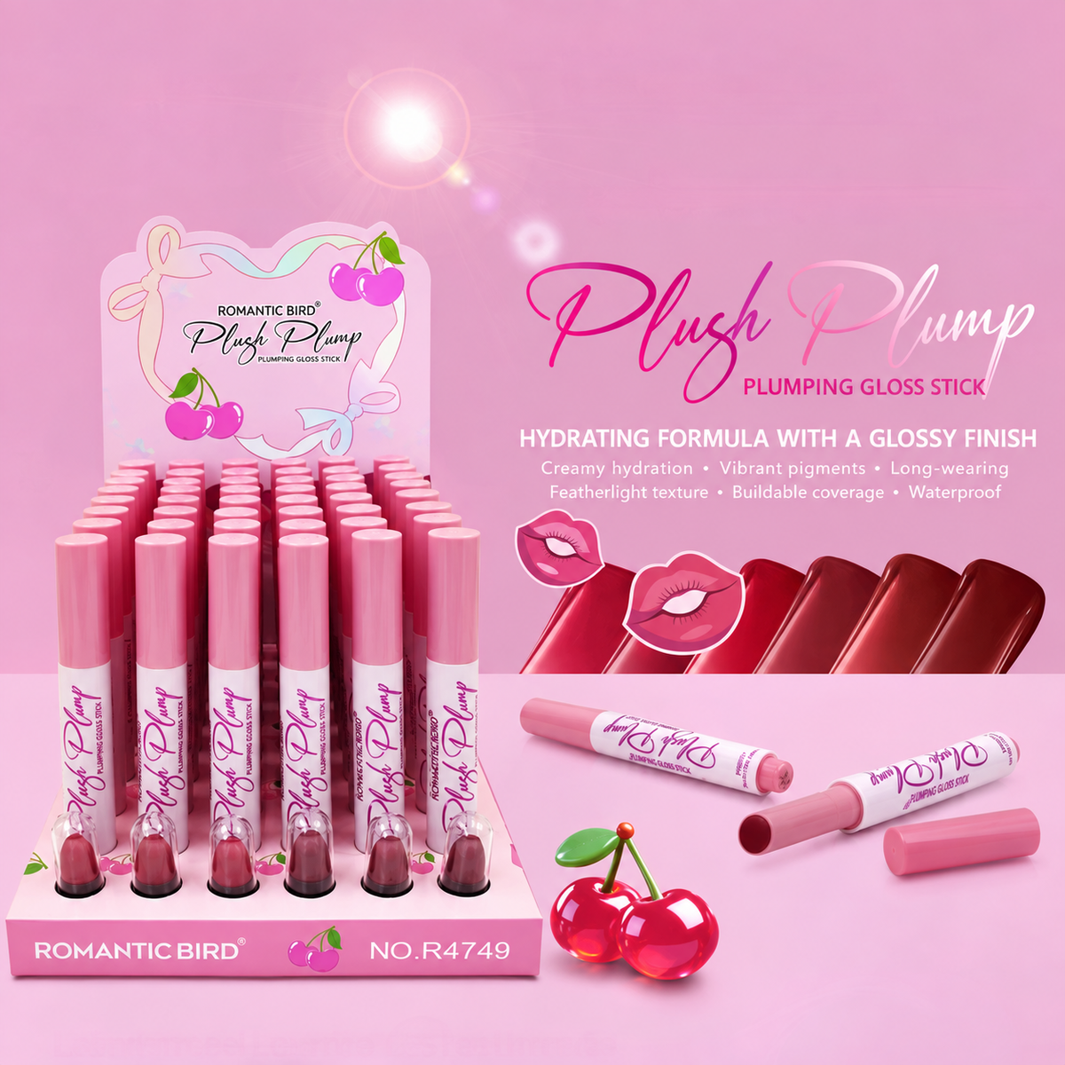Romantic Bird Plush Plump Gloss Stick