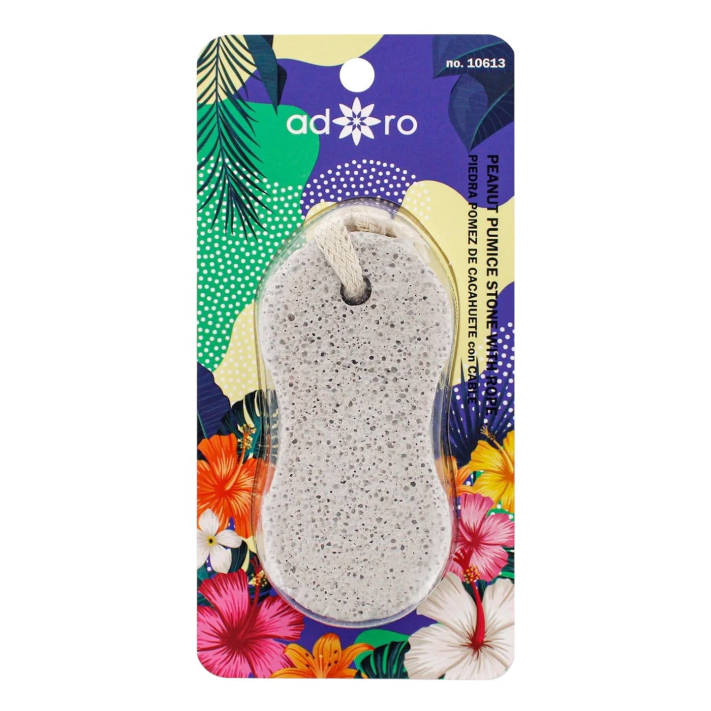 ADORO PEANUT PUMICE STONE WITH ROPE 12 PCS PACK
