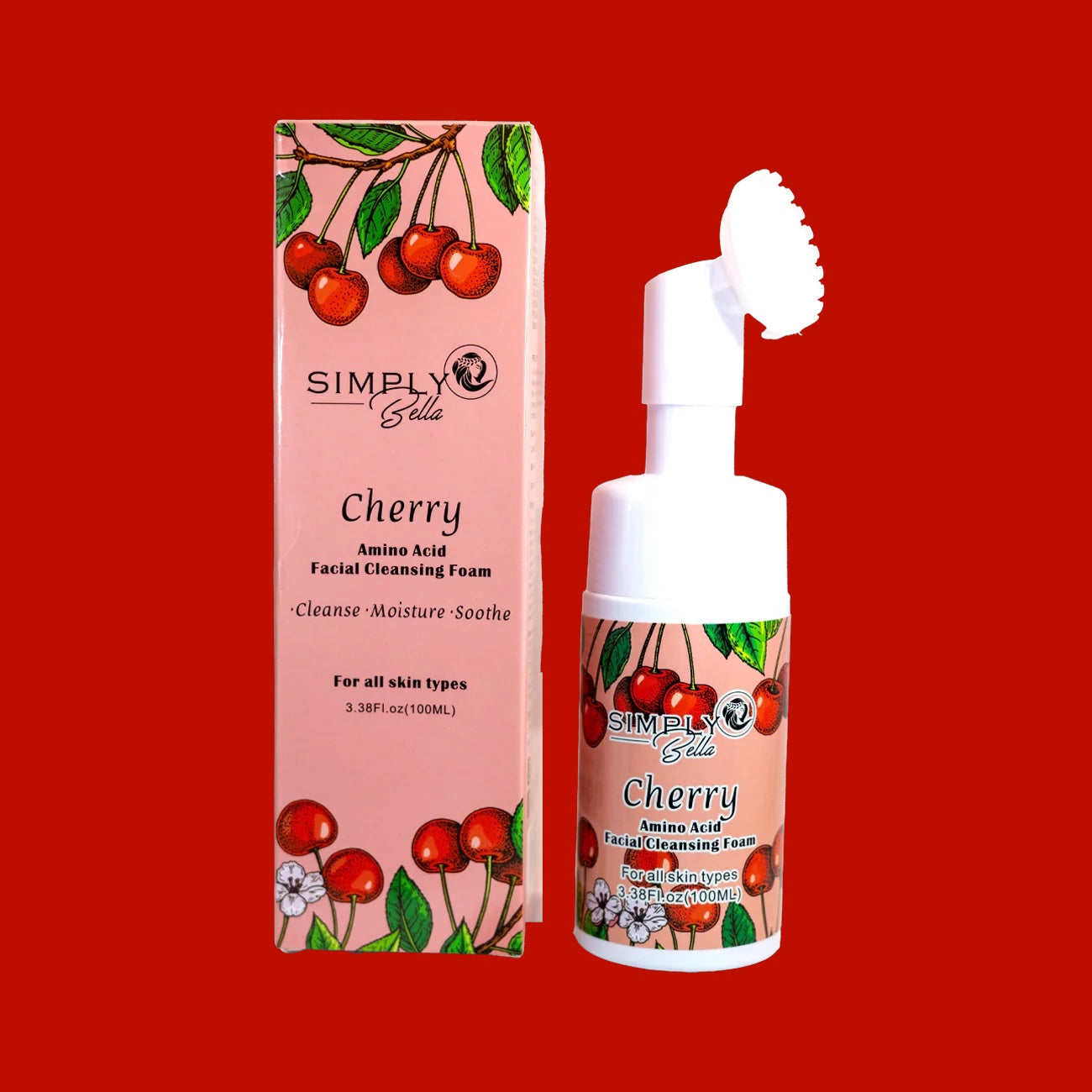 3PCS SIMPLY BELLA CHERRY FACIAL CLEANSING FOAM