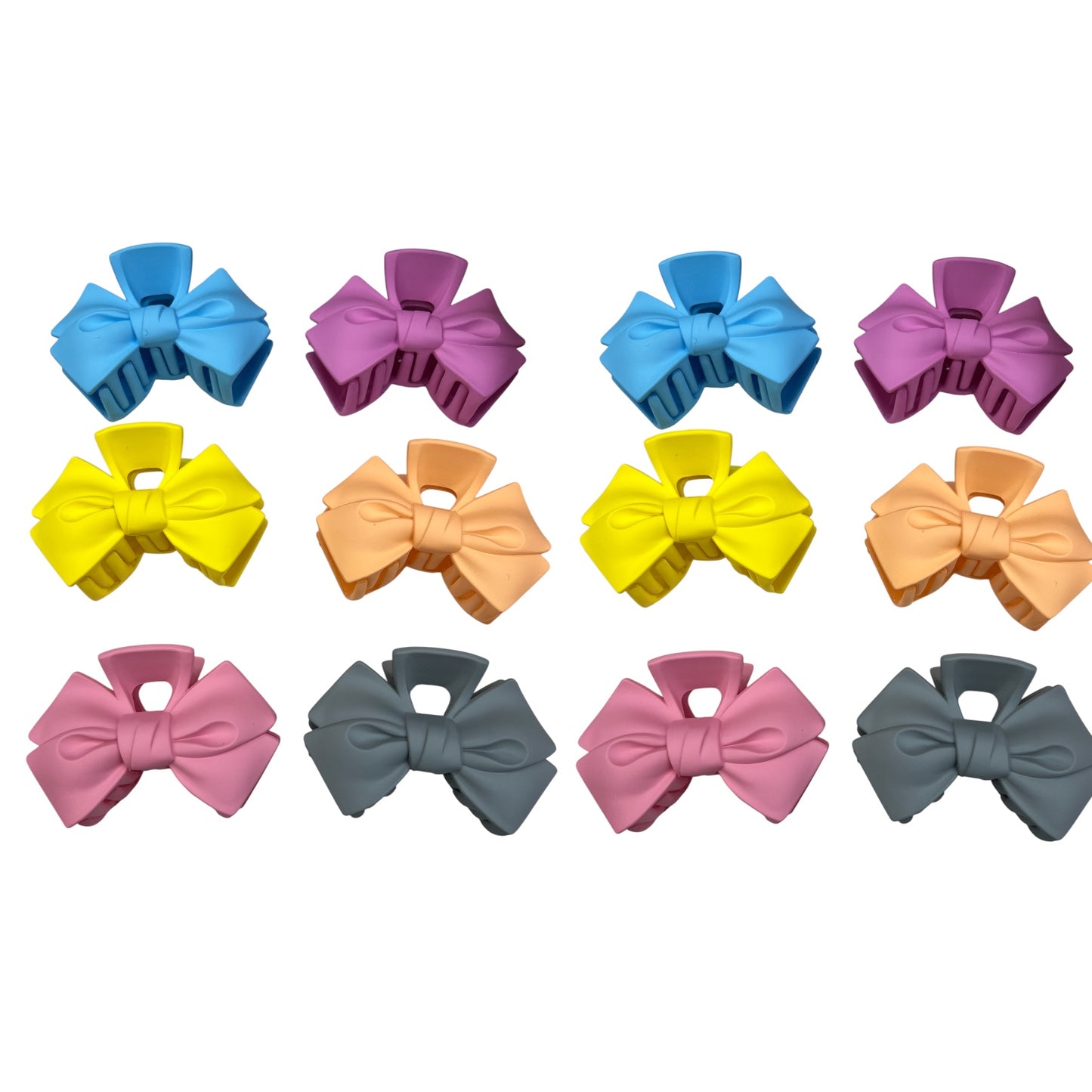 12PCS PACK CUTE BOWS HAIR CLIPS 8716