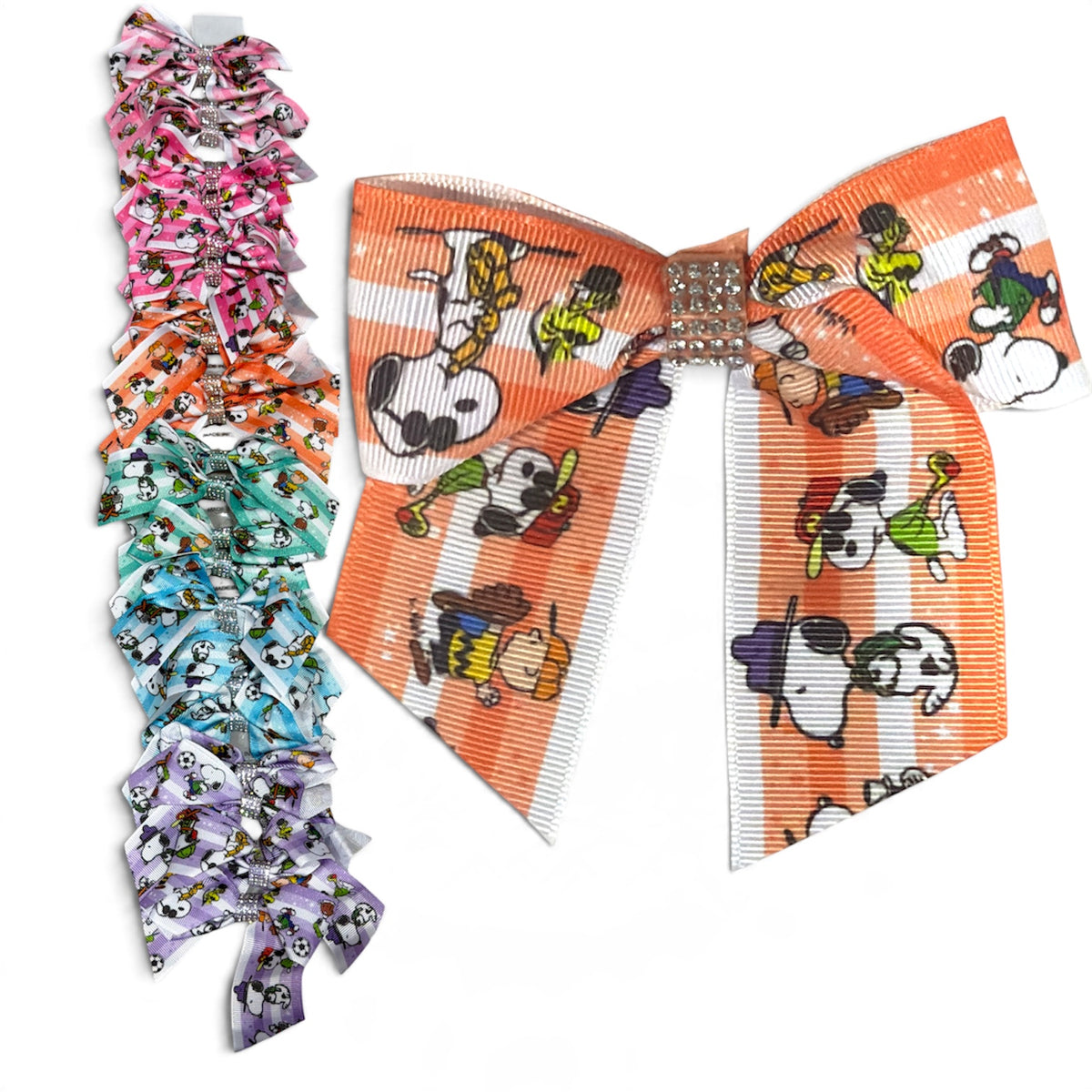 White Dog + Bling Bling Hair Bows