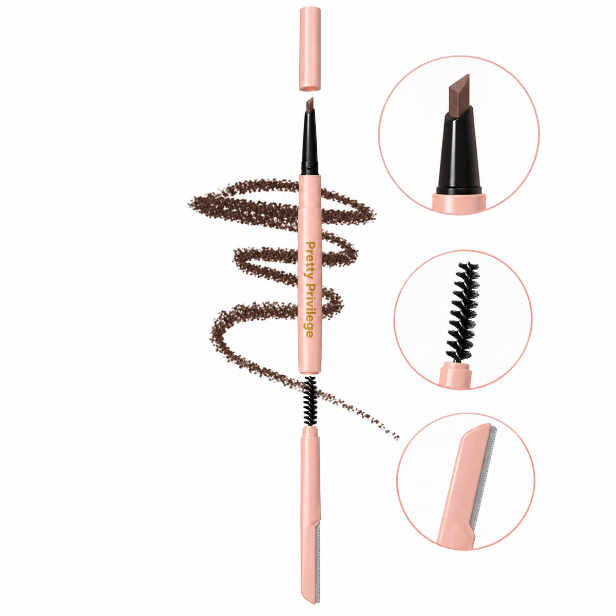 Lápiz de cejas 3 en 1 Pretty Privilege Brow Wow