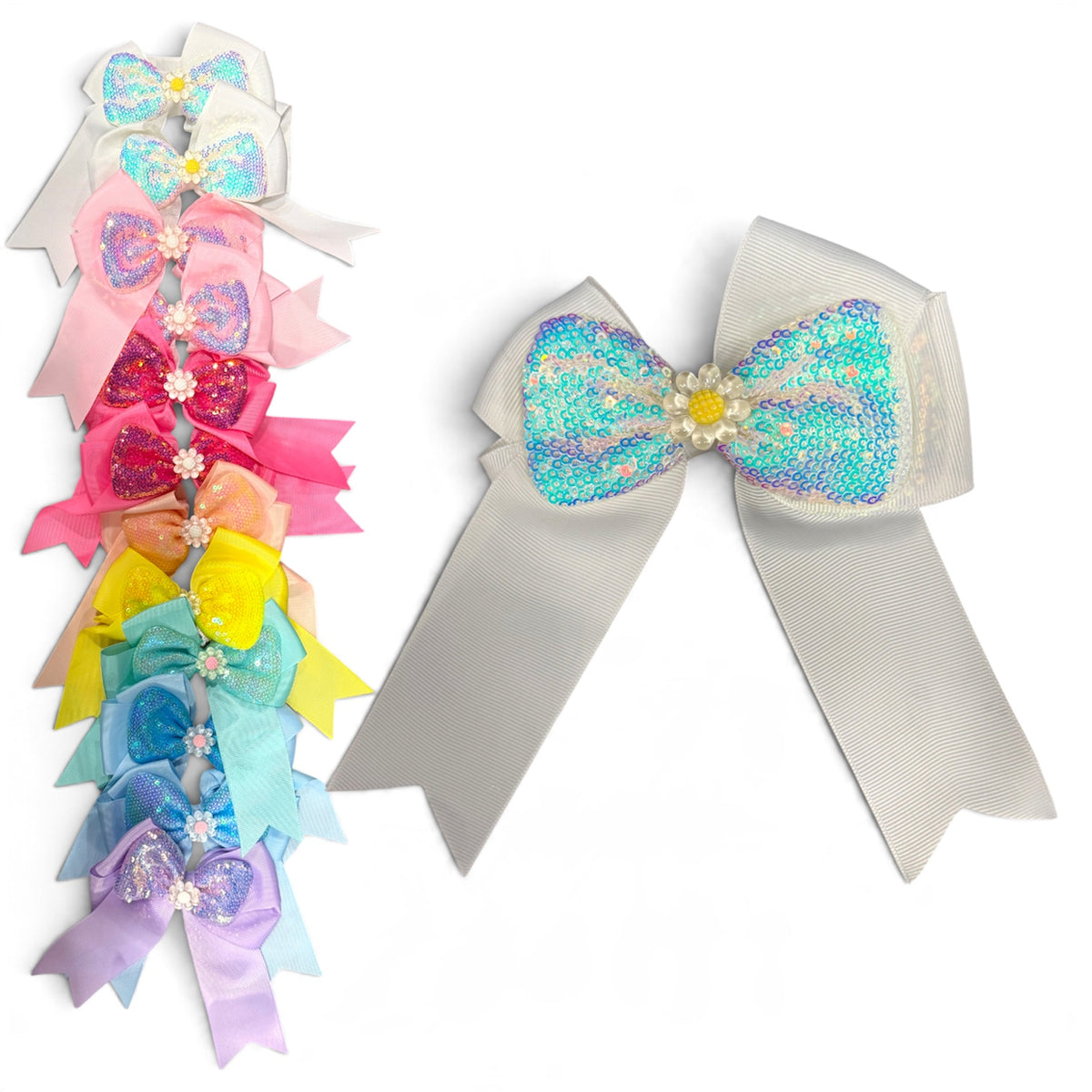 Sequence Flower Hair Bows