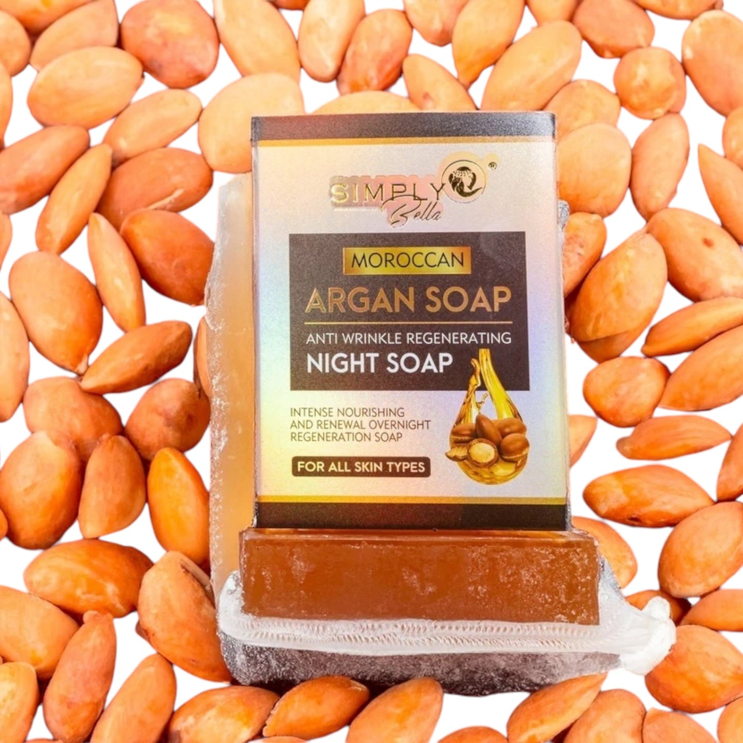 12PCSSIMPLY BELLA MOROCCAN ARGAN NIGHT SOAP