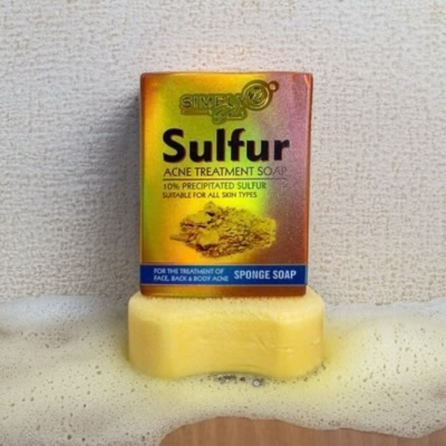 12PCSSIMPLY BELLA SULFUR ACNE TREATMENT SPONGE SOAP