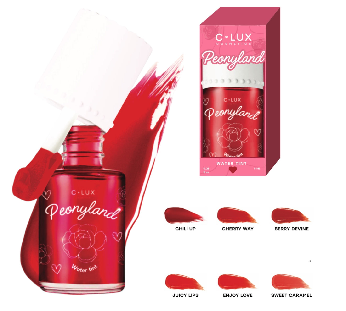 6PCS PACK CLUX PEONY LAND WATER TINT PT003
