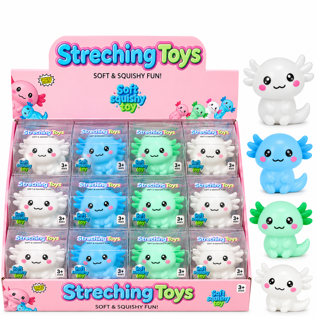Crunchy Axolotl Stretching Toy