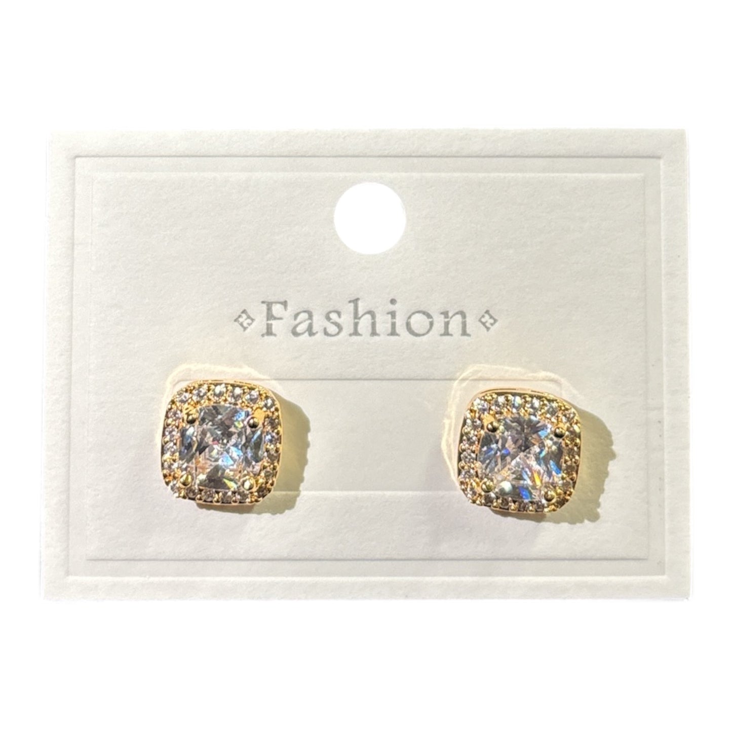 SQUARE PREMIUM GOLD PLATED EARRINGS #25