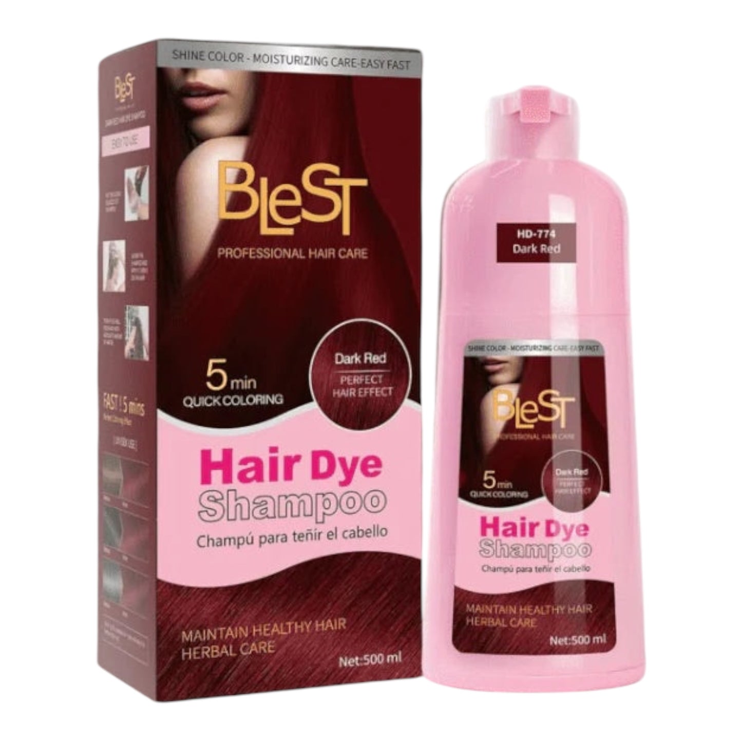 BLEST DARK RED HAIR DYE SHAMPOO HD-774