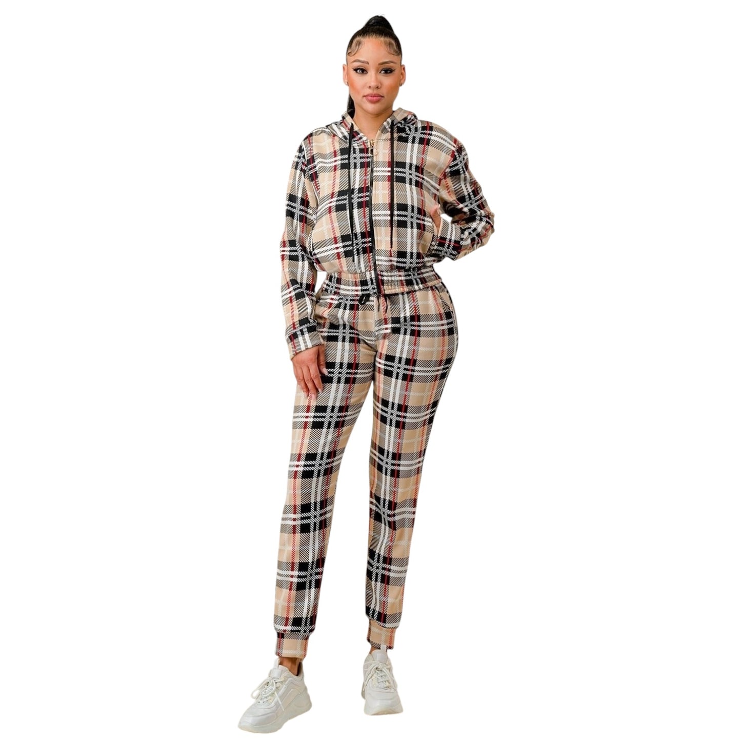 STRIPES 2PCS SET SWEATER AND JOGGERS SIZE:M