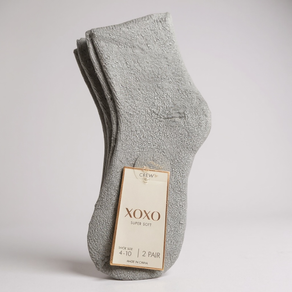 3 SETS EACH HAS 2 PAIRS LUXURY BLEND GRAY SOCKS