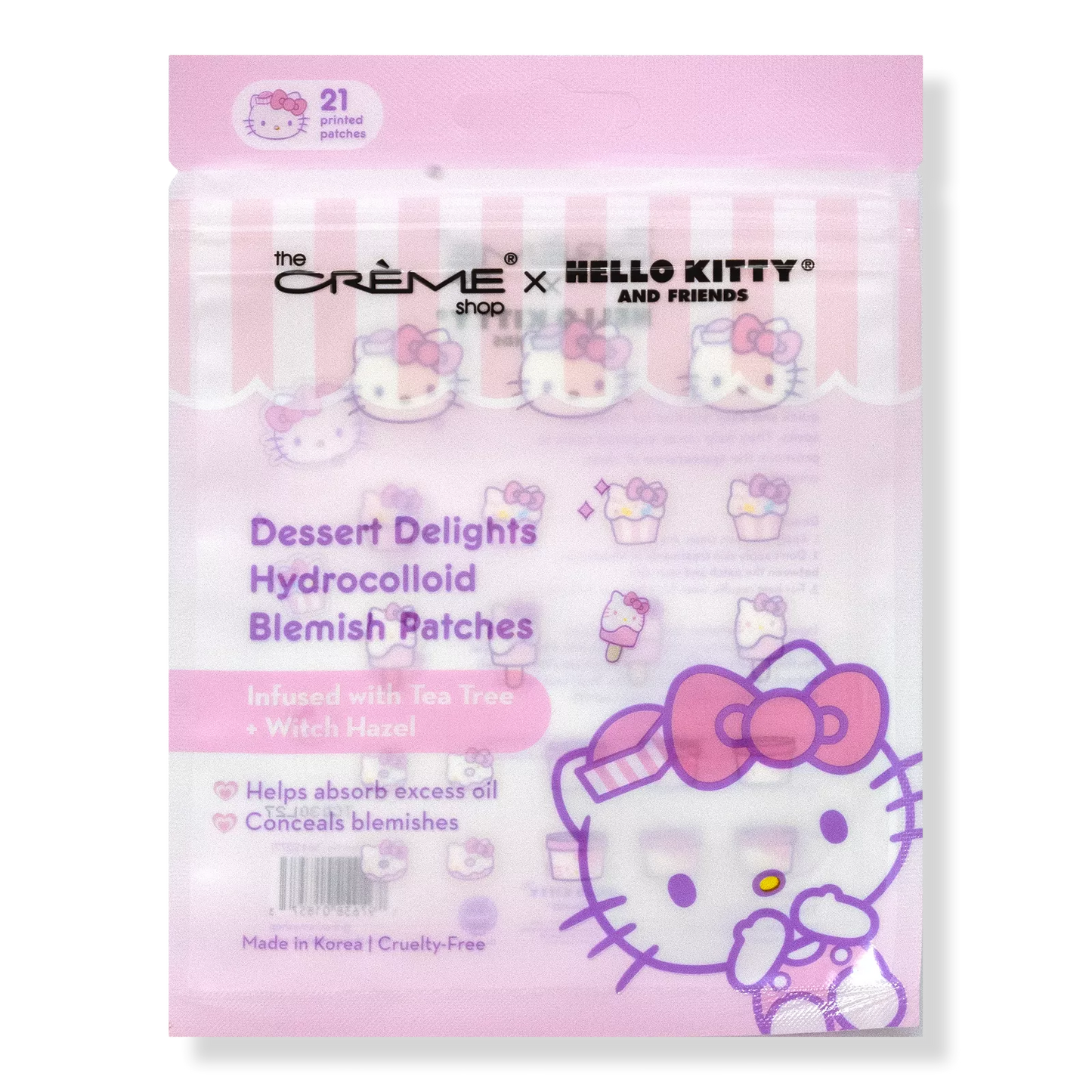 2PACKS THE CREME SHOP x HELLO KITTY DESSERT DELIGHTS HYDROCOLLOID BLEMISH PATCHES 21PCS 584512771