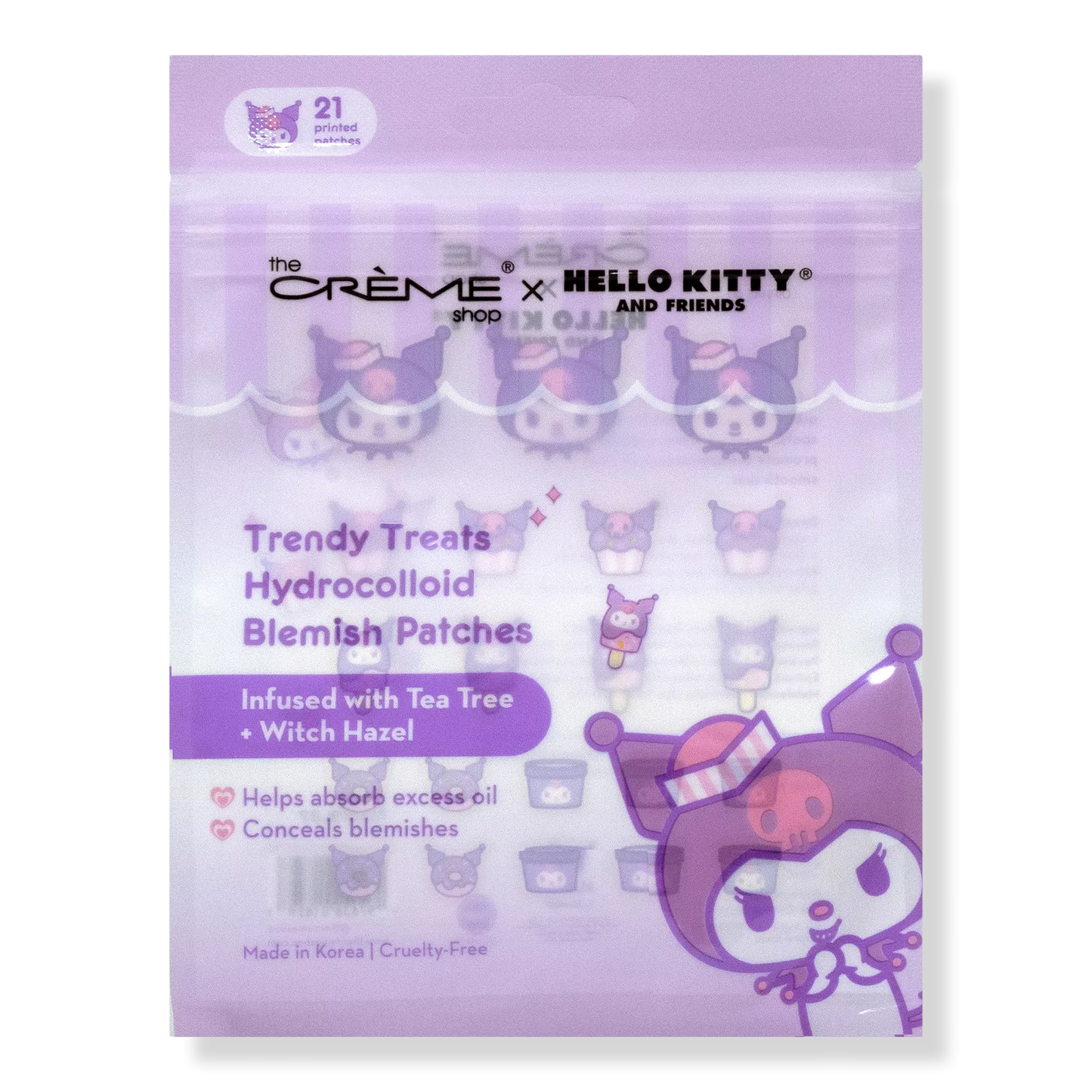 2PACKS THE CREME SHOP x KUROMI TRENDY TREATS HYDROCOLLOID BLEMISH PATCHES 21PCS 584512770