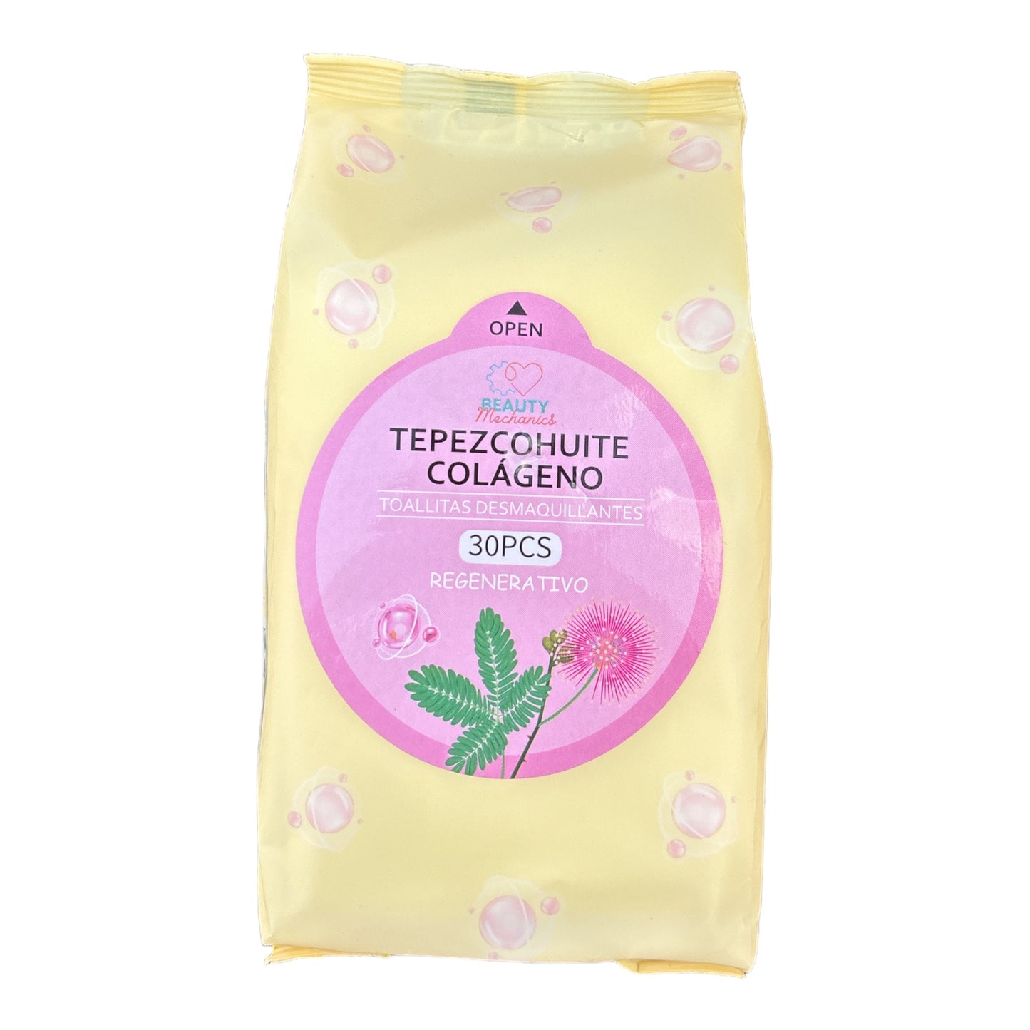 6PCS PACK BEAUTY MECHANICS WIPES TEPEZCOHUITE COLAGENO 0017