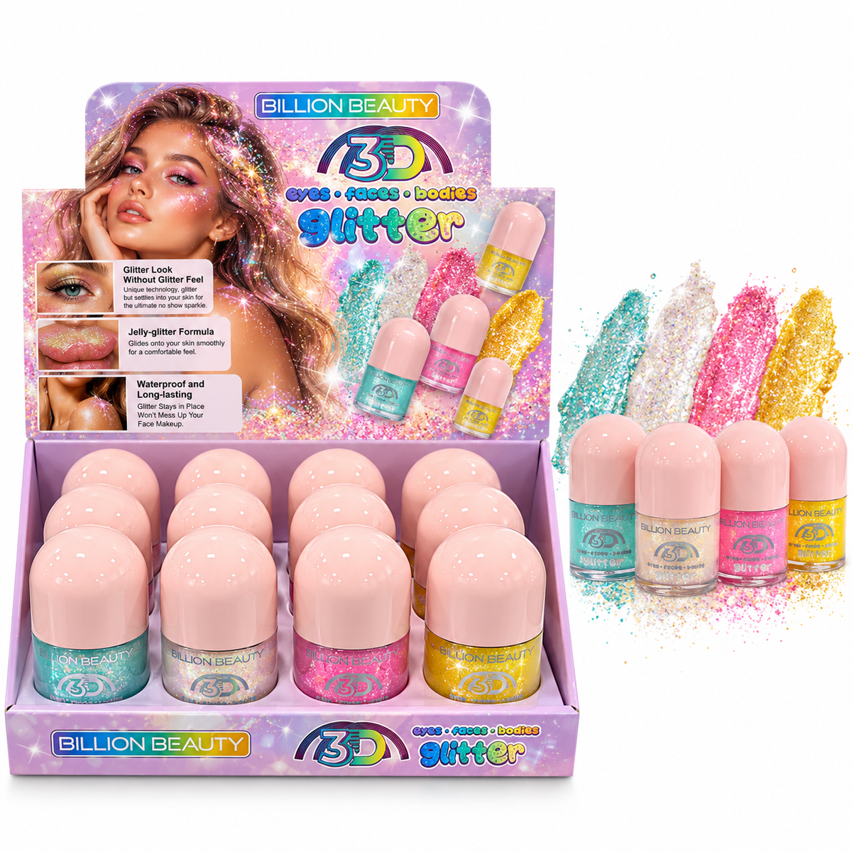 Billion Beauty 3D Glitter Gel