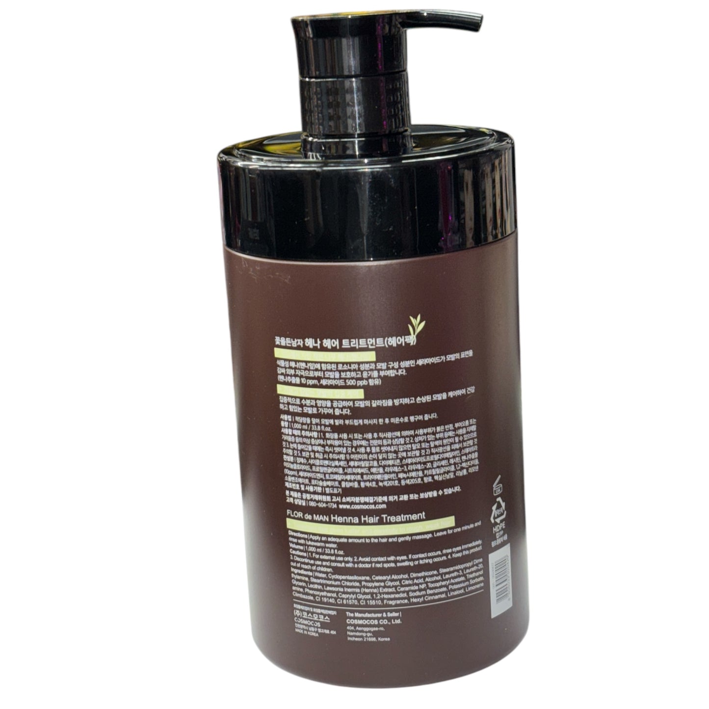 KOREAN FLOR DE MAN HENNA HAIR TREATMENT 1000ML 0420