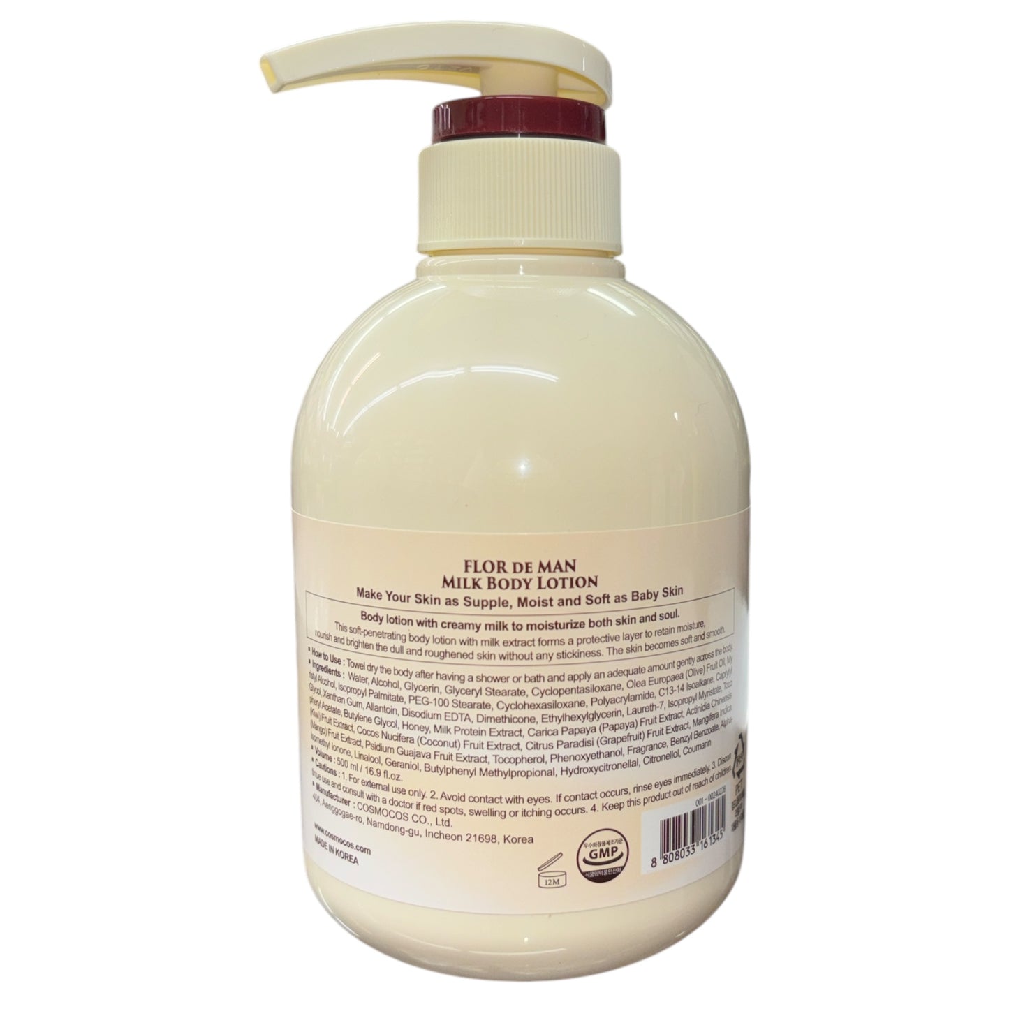 KOREAN FLOR DE MAN MILK BODY LOTION 500ML 1345