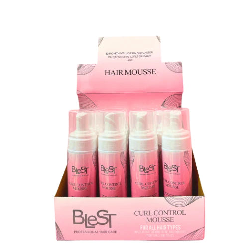 12PCS DISPLAY BLEST CURL CONTROL MOUSSE WITH JOJOBA AND CASTOR OIL HM790