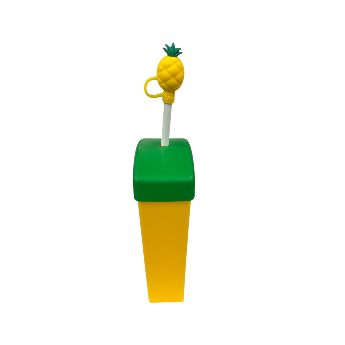 6PCS YELLOW PINEAPPLE STRAW CUP