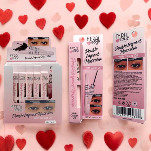 24PCS DISPLAY FERAL EDGE DOUBLE IMPACT MASCARA FM-001