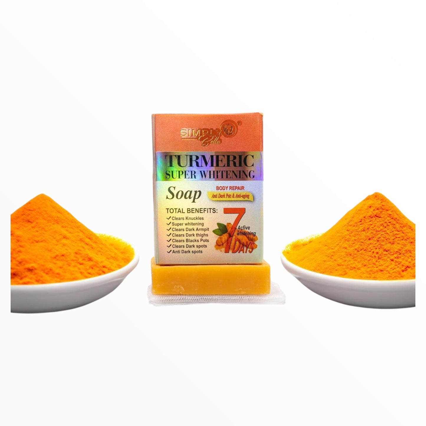 12PCS SIMPLY BELLA JABON TURMERIC SUPER WHITENING