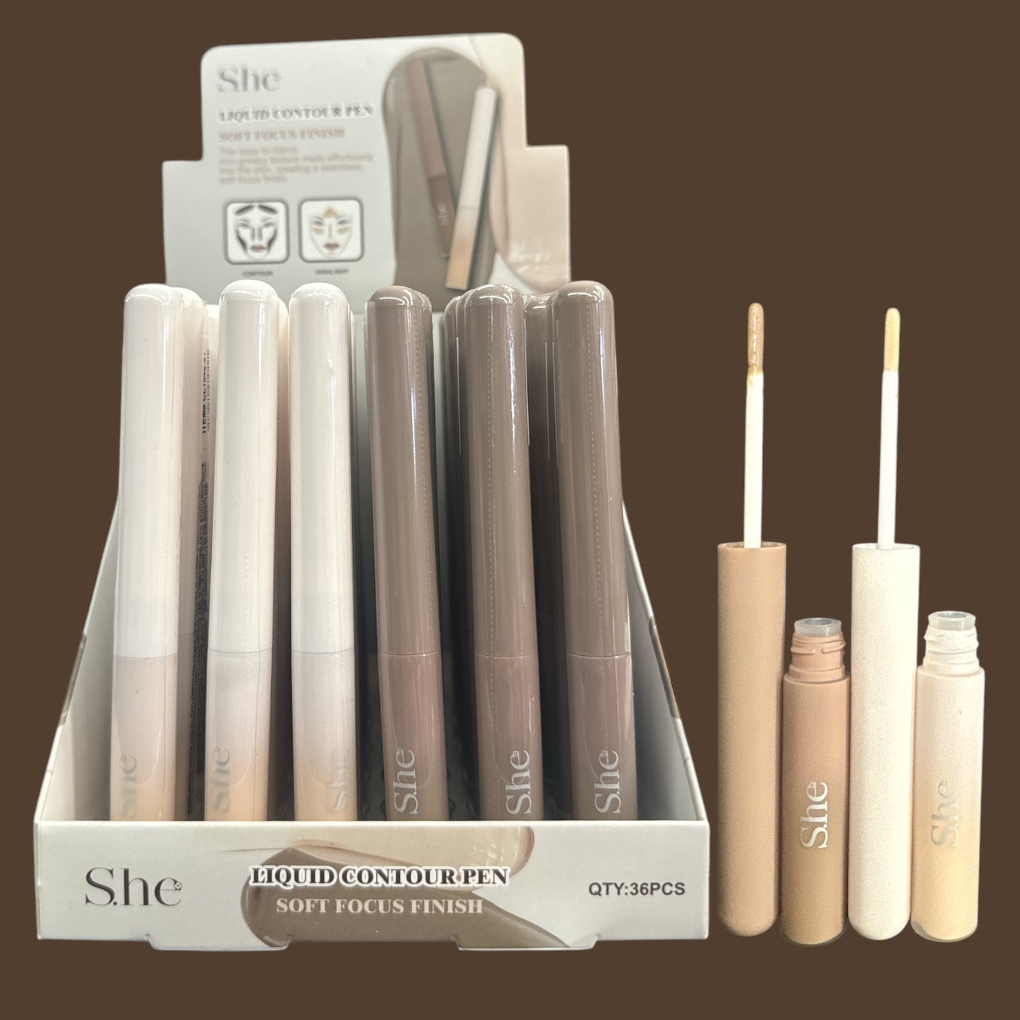 S.HE MAKEUP MICROTIP CONTOUR & HIGHLIGHT PEN