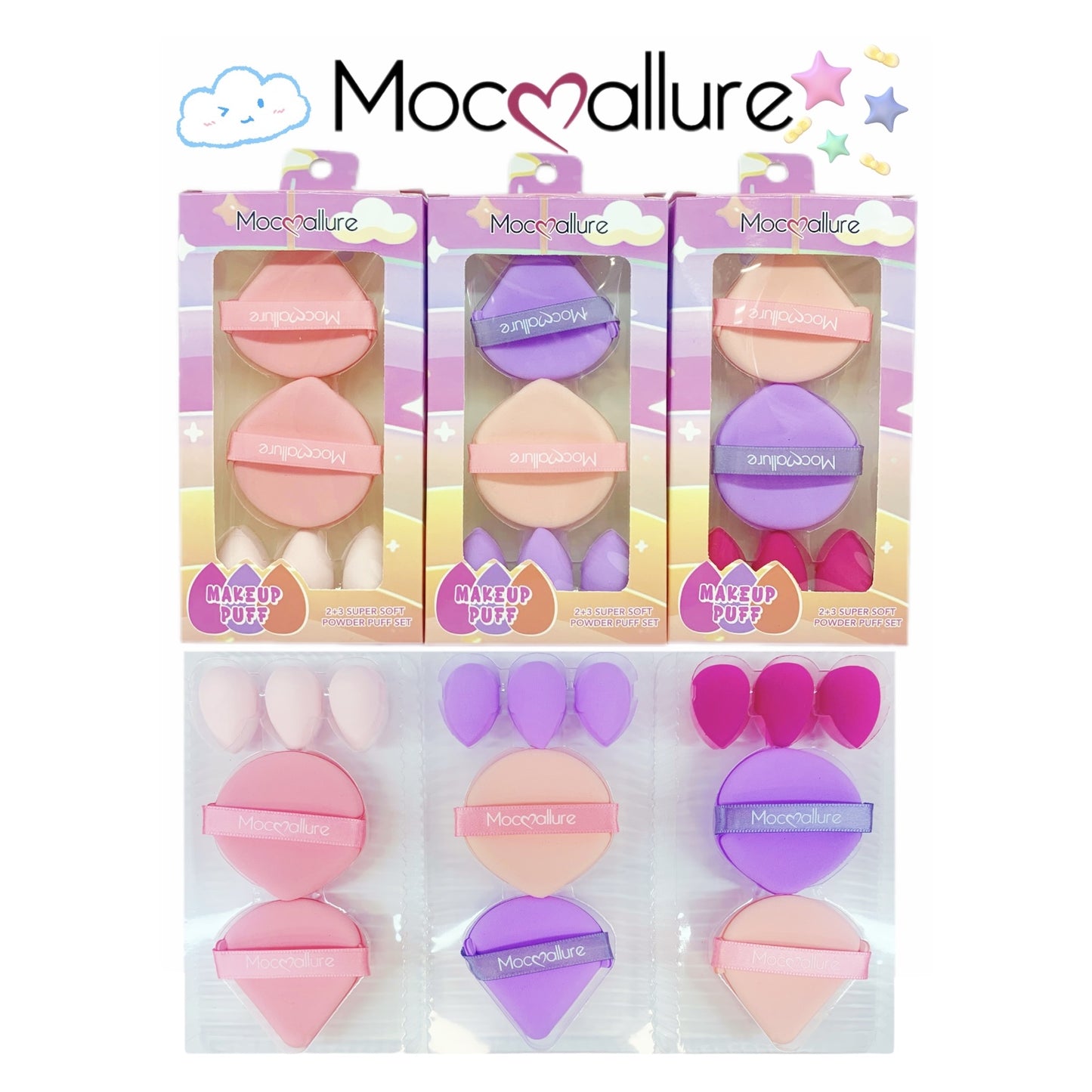 12PCS PACK PUFFS AND BEAUTY BLENDERS MOC1068R