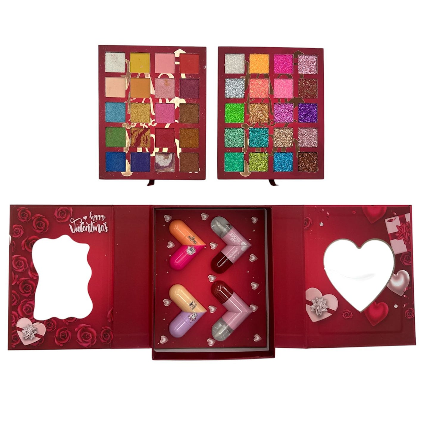 3PCS TEN COCO HAPPY VALENTINES DAY 40 COLORS FACE PALETTE MAKEUP SET DAF-TZ052
