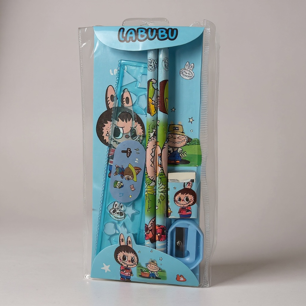 12PCS BLUE MONSTER SCHOOL KIT