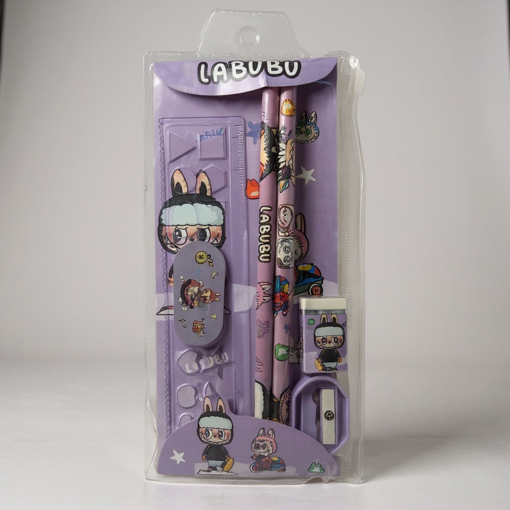 12PCS PURPLE MONSTER SCHOOL KIT